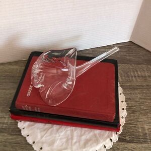 Elegant Clear Blown Glass Calla Lily